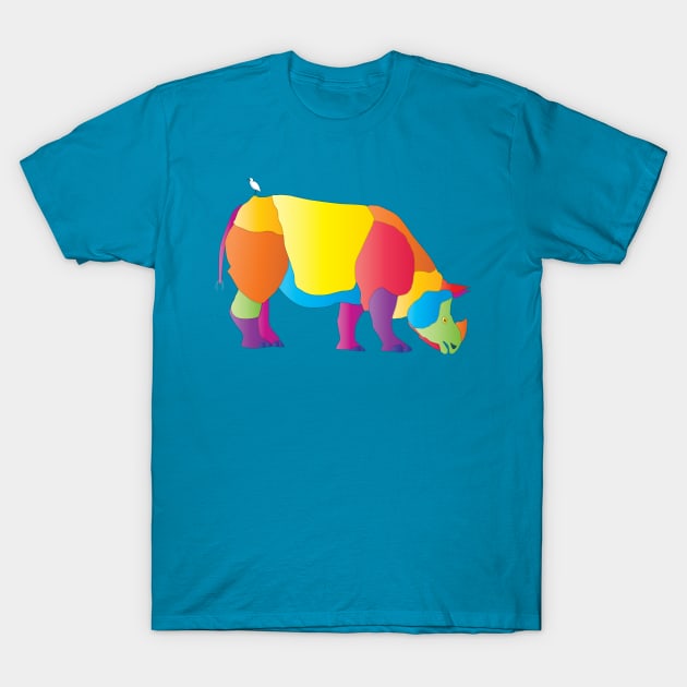 Paper Craft Rhino T-Shirt by Graphic Dinosaur